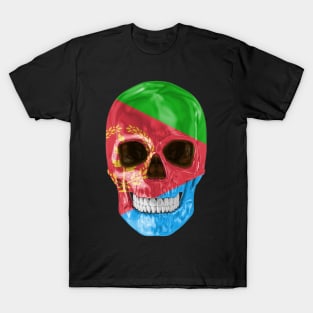 Eritrea Flag Skull - Gift for Eritrean With Roots From Eritrea T-Shirt